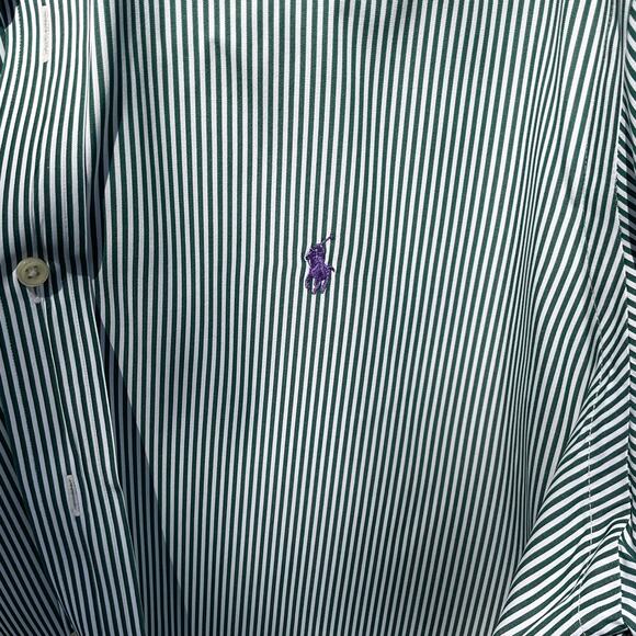 Ralph Lauren Men's Green Pin Stripe RL Polo Button Down Sz XXL - Picture 1 of 5